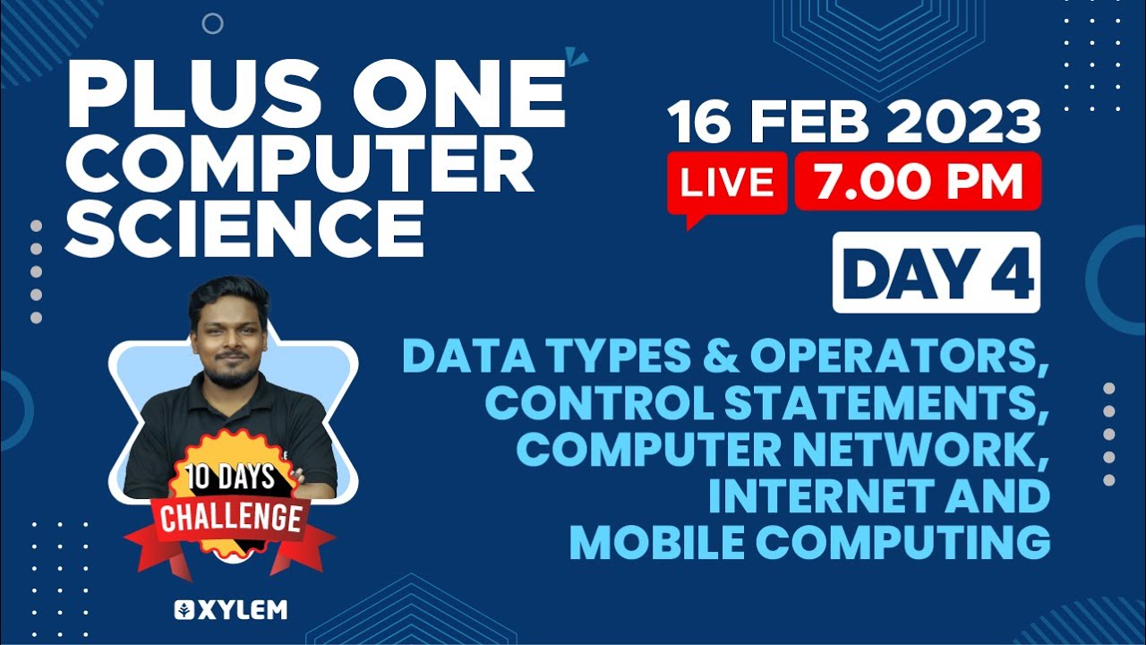 Plus One CS - Data Types And Operators, Control Statements, Network, Internet, And Mobile Computing
