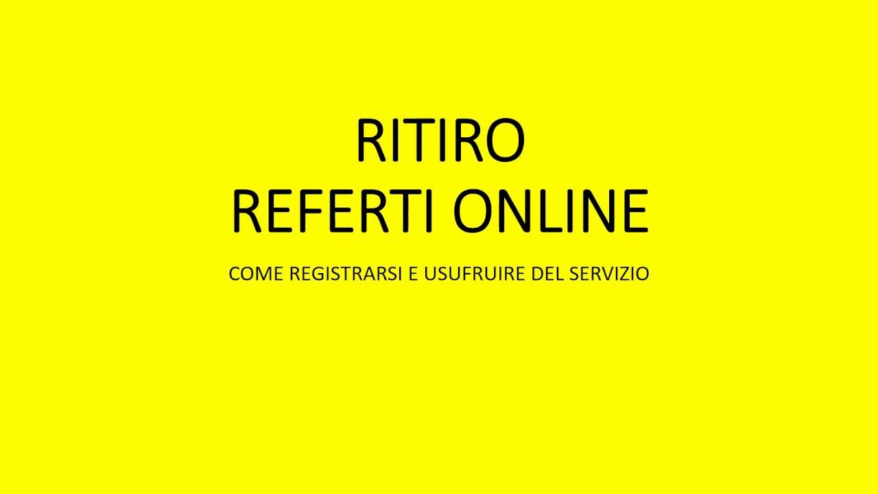 RITIRO REFERTI ONLINE ULSS - ISTRUZIONI