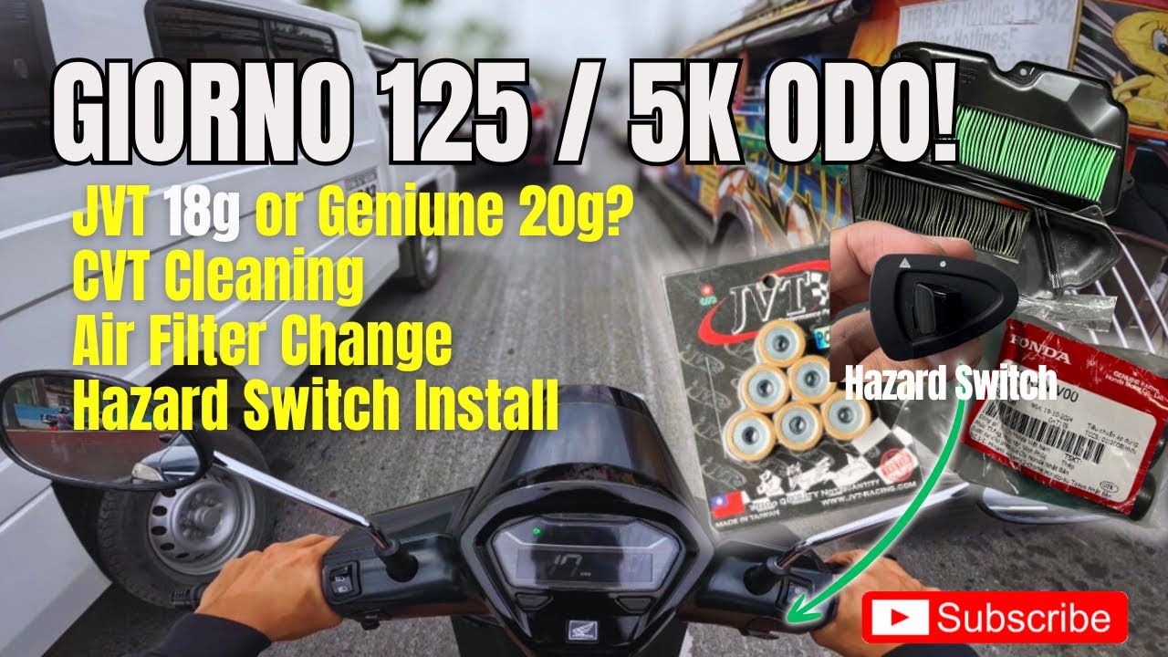 Giorno 125 Lumakas Arangkada  sa Flyball 18g!? | CVT Cleaning + Air Filter Change + Hazard Switch