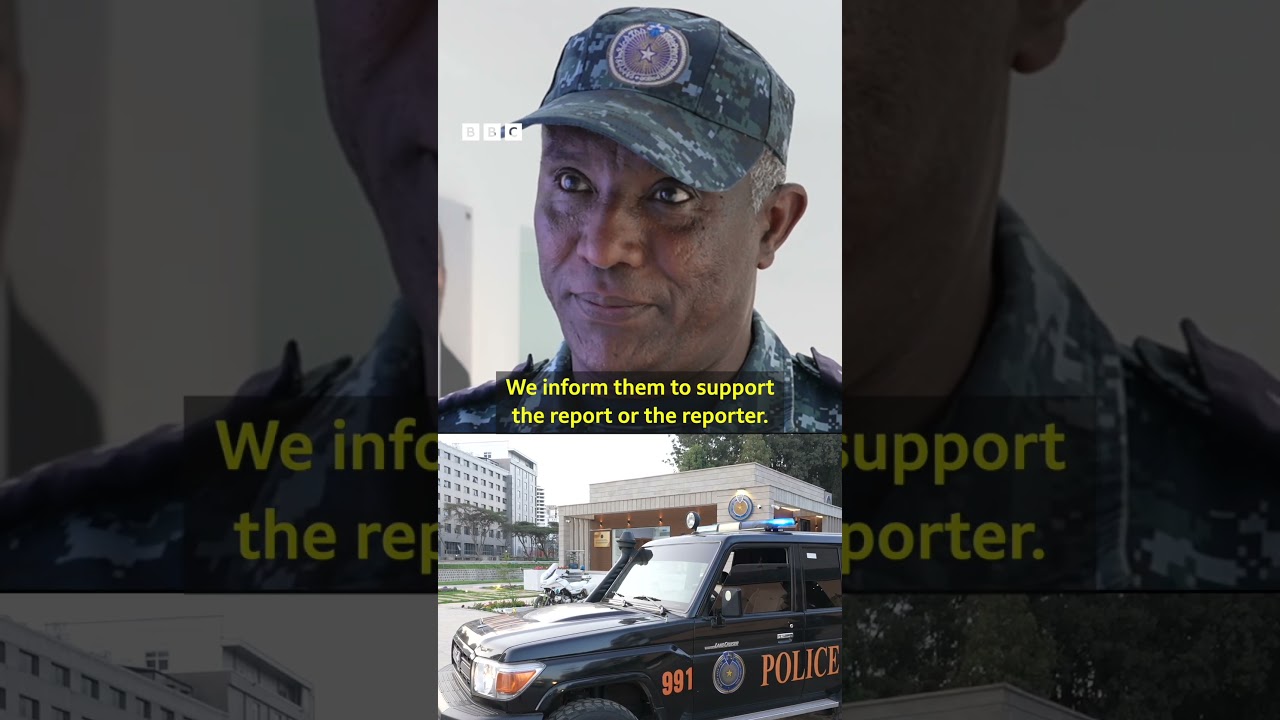 The police station where crime is reported on smart screen - BBC Africa