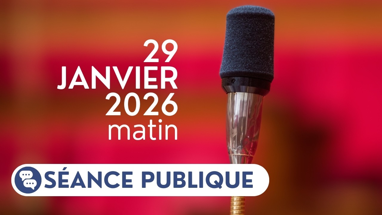 🔴 Suivez la séance publique du jeudi 29 janvier 2026, matin