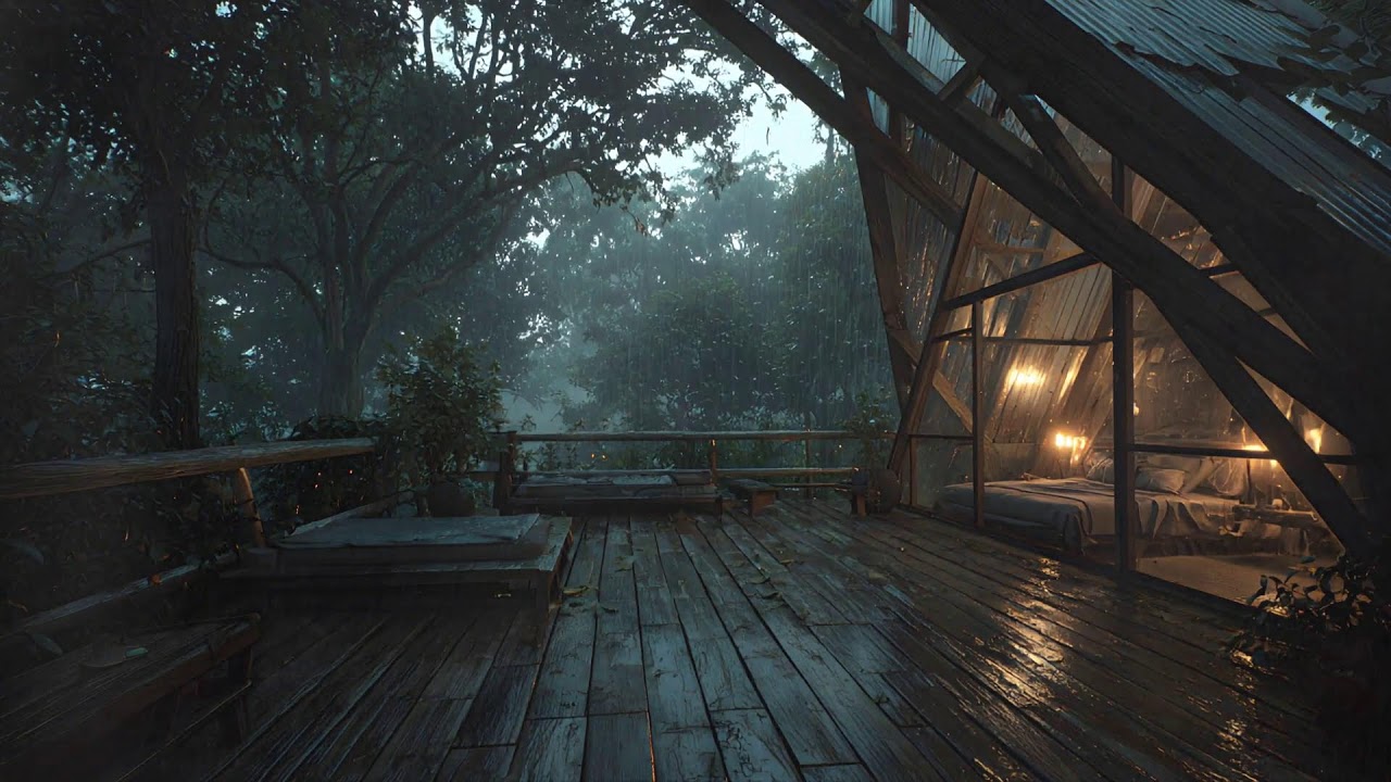 🌧️🌲 Best Rain in the Forest at Night | Relax and Sleep Deeply with Rain Sounds