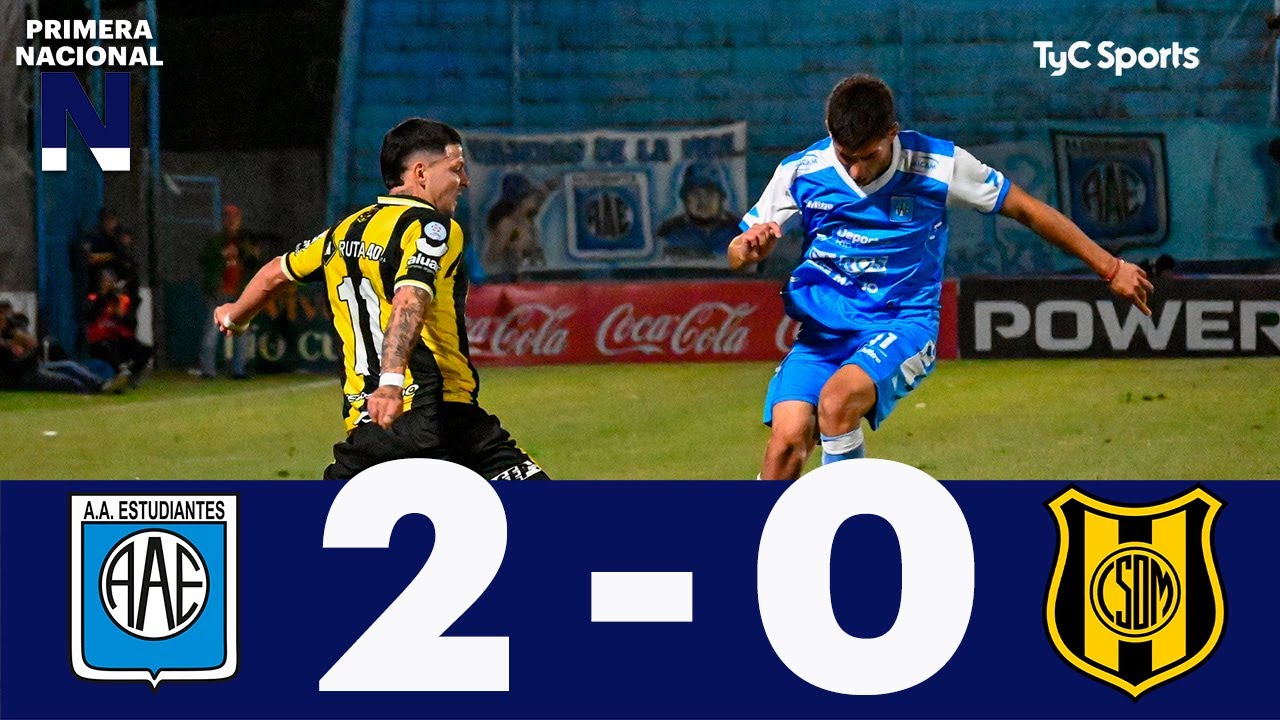 Estudiantes (RC) 2-0 Deportivo Madryn | Primera Nacional | Reducido (Final - Ida)