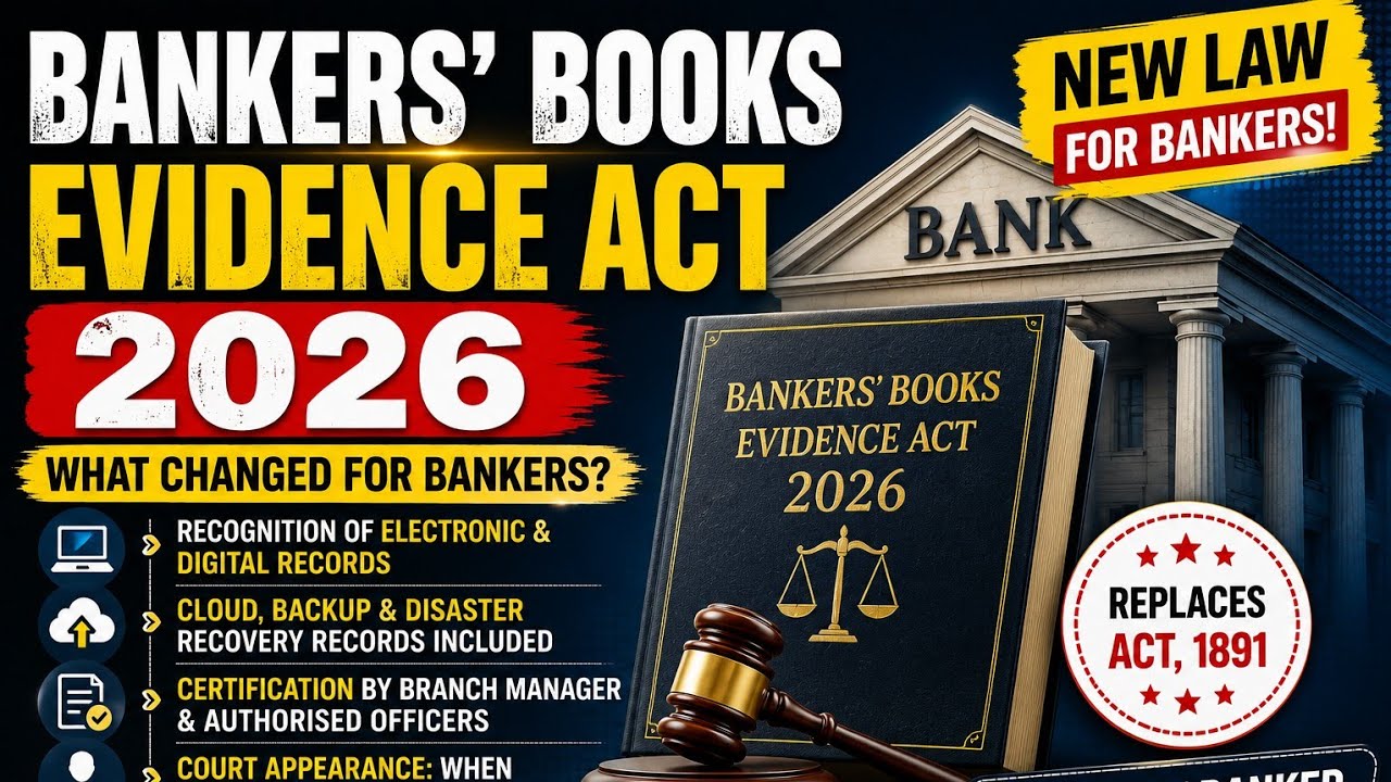 Bankers&rsquo; Books Evidence Act 2026 |        WHAT CHANGED FOR BANKERS?