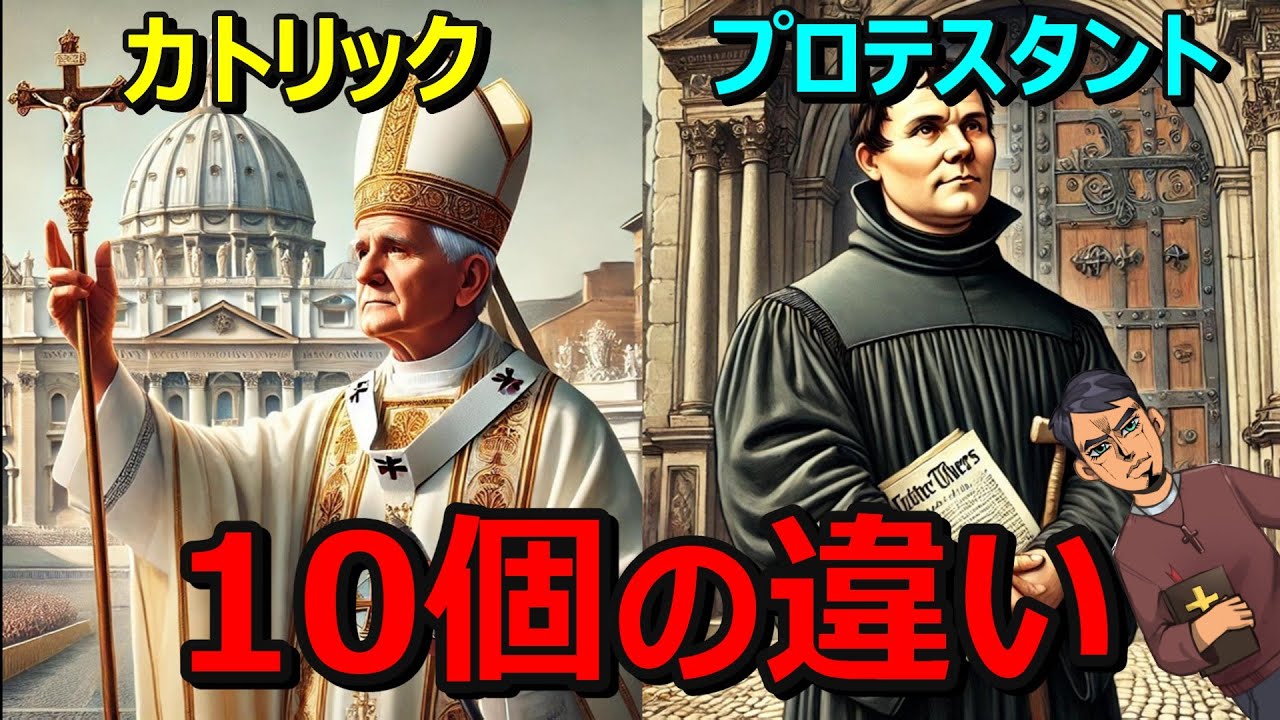【徹底比較】カトリックとプロテスタントの違い10選【キリスト教】