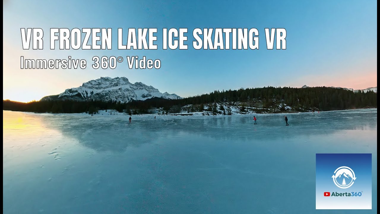 360° VR | Skating Frozen Two Jack Lake, Banff (Jan 2026)