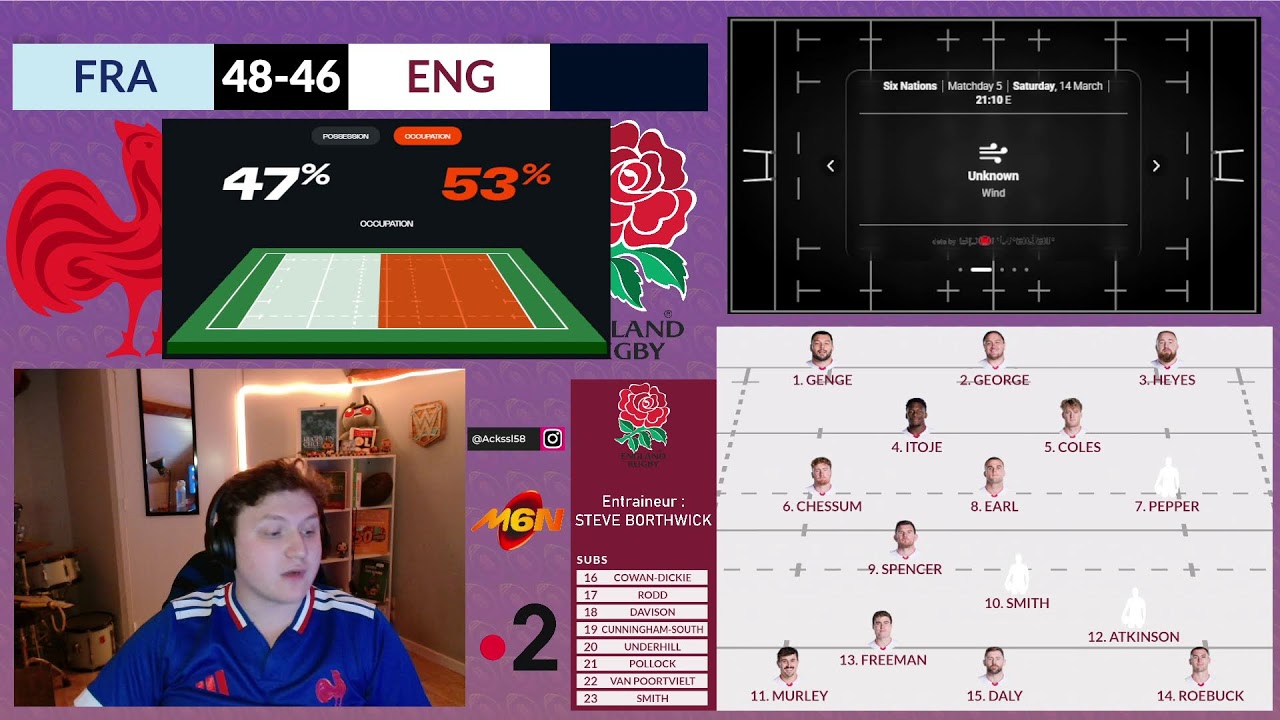 FRANCE - ANGLETERRE | CRUNCH | J5 6Nations #6Nations #MatchCommentary #Rugby #XVdeFrance