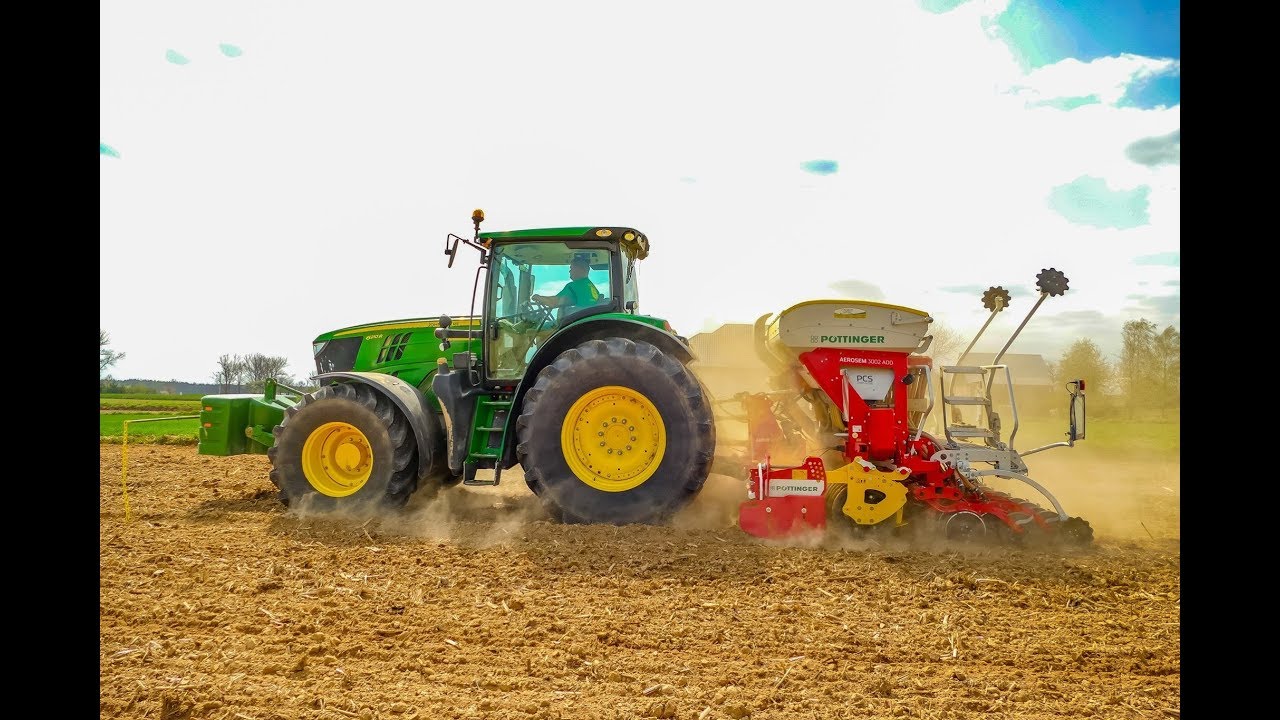 Siew Kukurydzy 2019 ☆ John Deere 6210R ☆ Pottinger Aerosem 3002 ADD ☆ WANICKI AGRO ☆