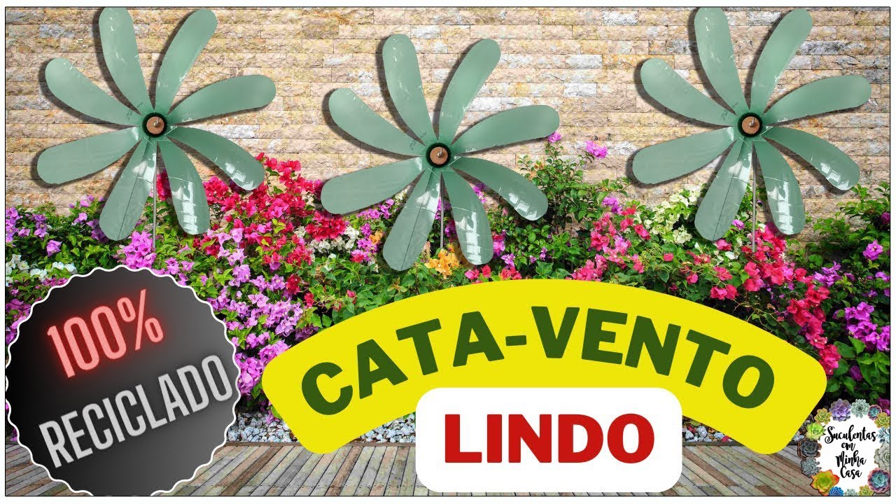 Como Fazer Cata-vento Reciclado de Garrafa PET Para Evitar Passarinhos Nas Suculentas
