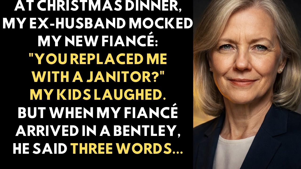 At Christmas Dinner, My Ex Mocked My “Janitor” Fiancé  “He’s TRASH!” My Kids Laughed  He Smiled And