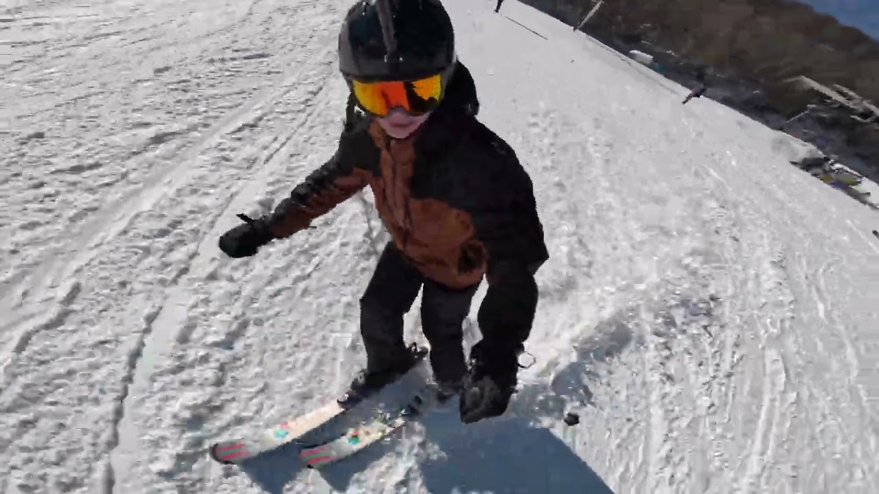The First Ski Of The Year. Beech Mountain Ski Resort