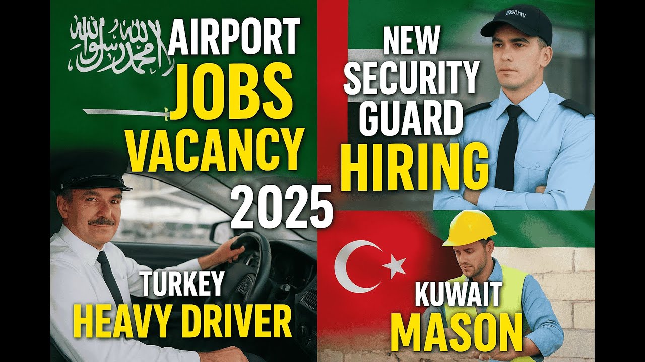 Saudi Airport Jobs vacancy |  New security guard  job vacancy Dubai | Turkey&Kuwait jobs update 2025