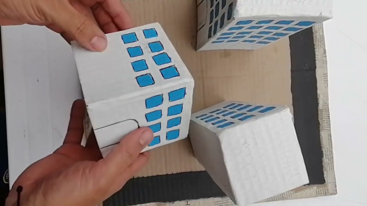 💚💛 MAQUETA de un EDIFICIO -🌳 Como hacer una Maqueta de un EDIFICIO