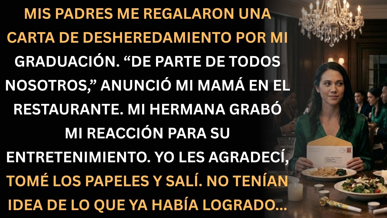 Me regalaron una carta de desheredamiento… ellos no sabían lo que yo había hecho.