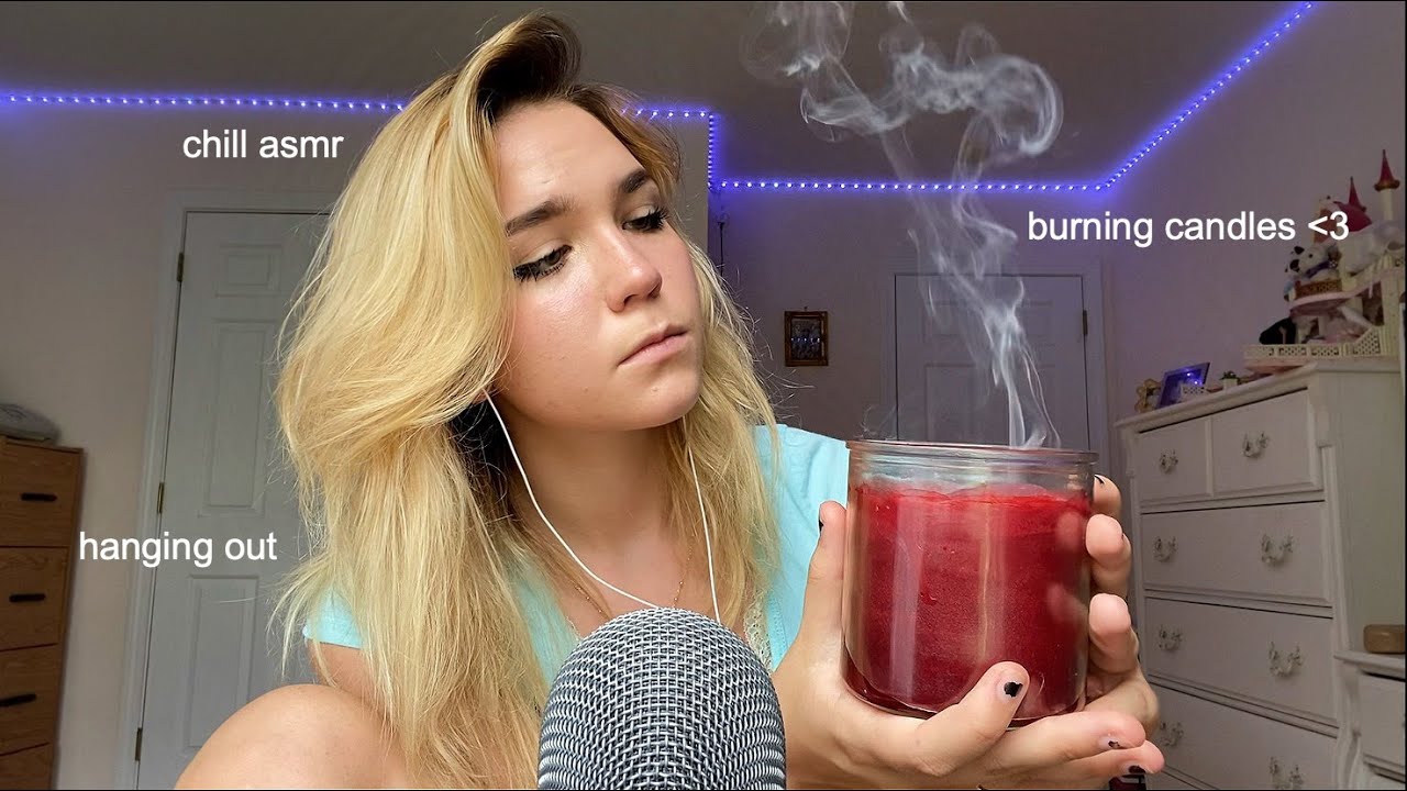ASMR Lighting Candles & Playing w/ Fire ❤︎ *soft spoken*
