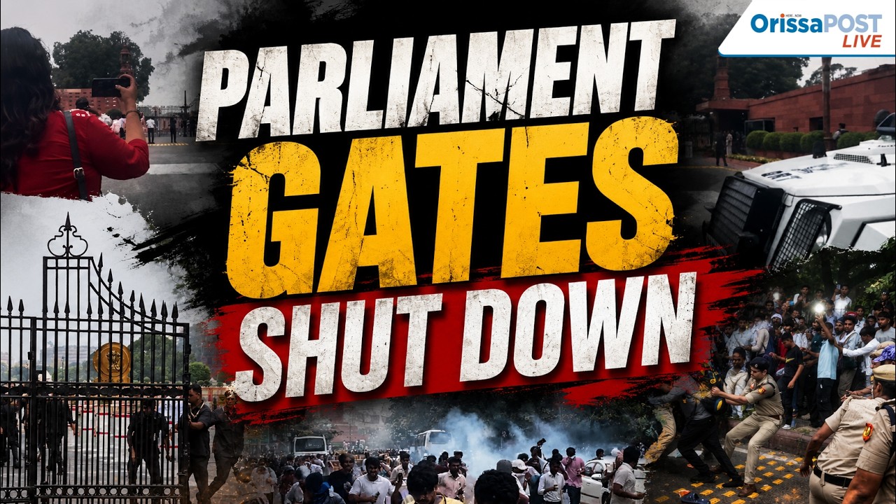 Parliament gates closed amid massive protest | Tear gas, baton charge near Parliament