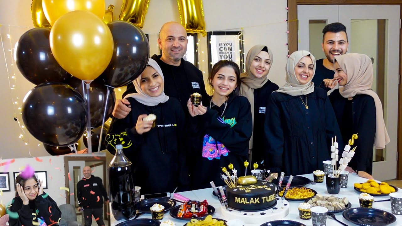 احتفال 2 مليون مشترك باللون الاسود 🖤 احلى احتفال مع عيلتي 💥