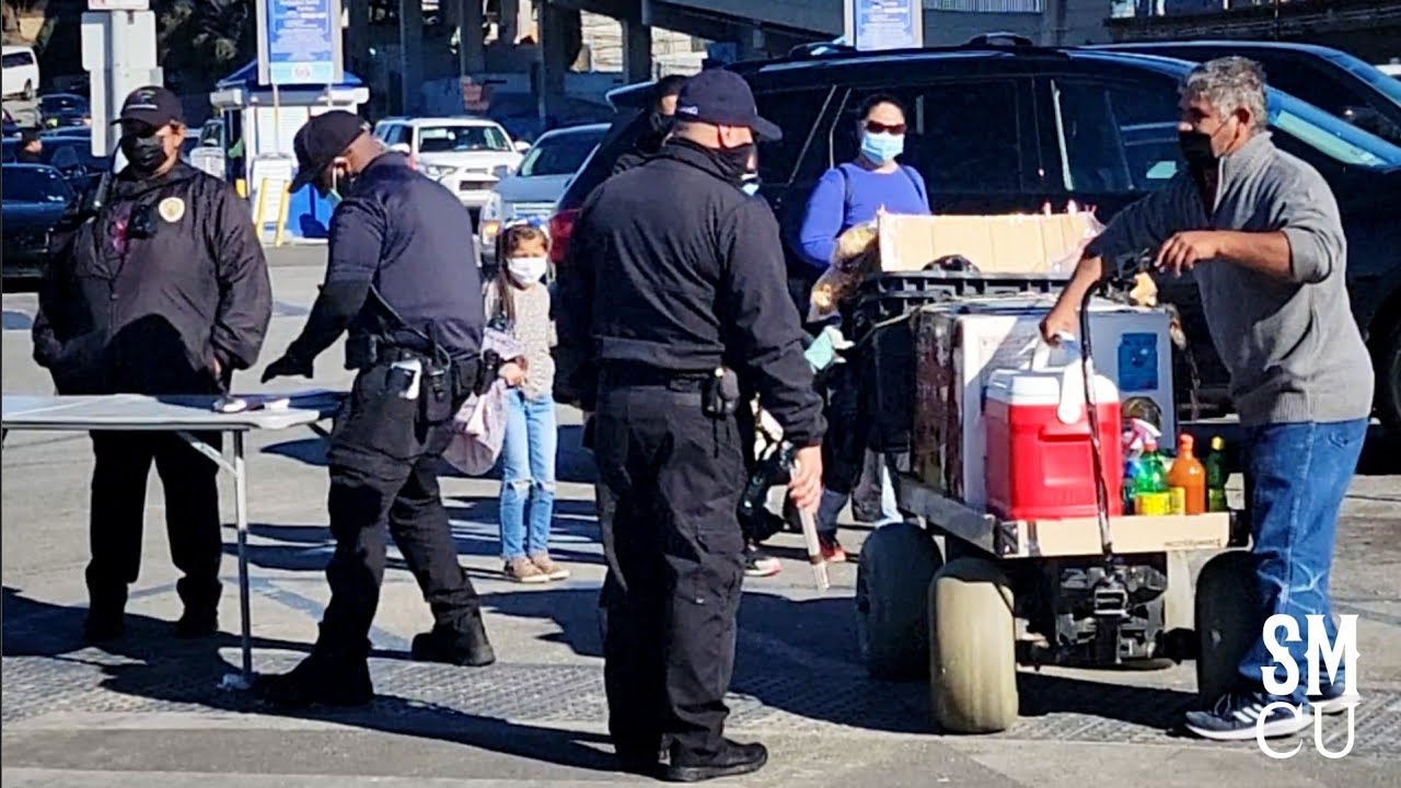 Unpermitted Vendors Task Force Deployment at Santa Monica Pier
