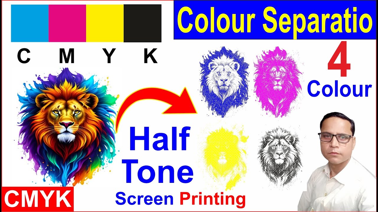 CMYK colour separation | cmyk half tone in coreldraw | how to cmyk colour separation kgn graphics