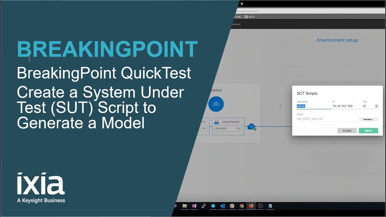 Create a System Under Test (SUT) Script in BreakingPoint