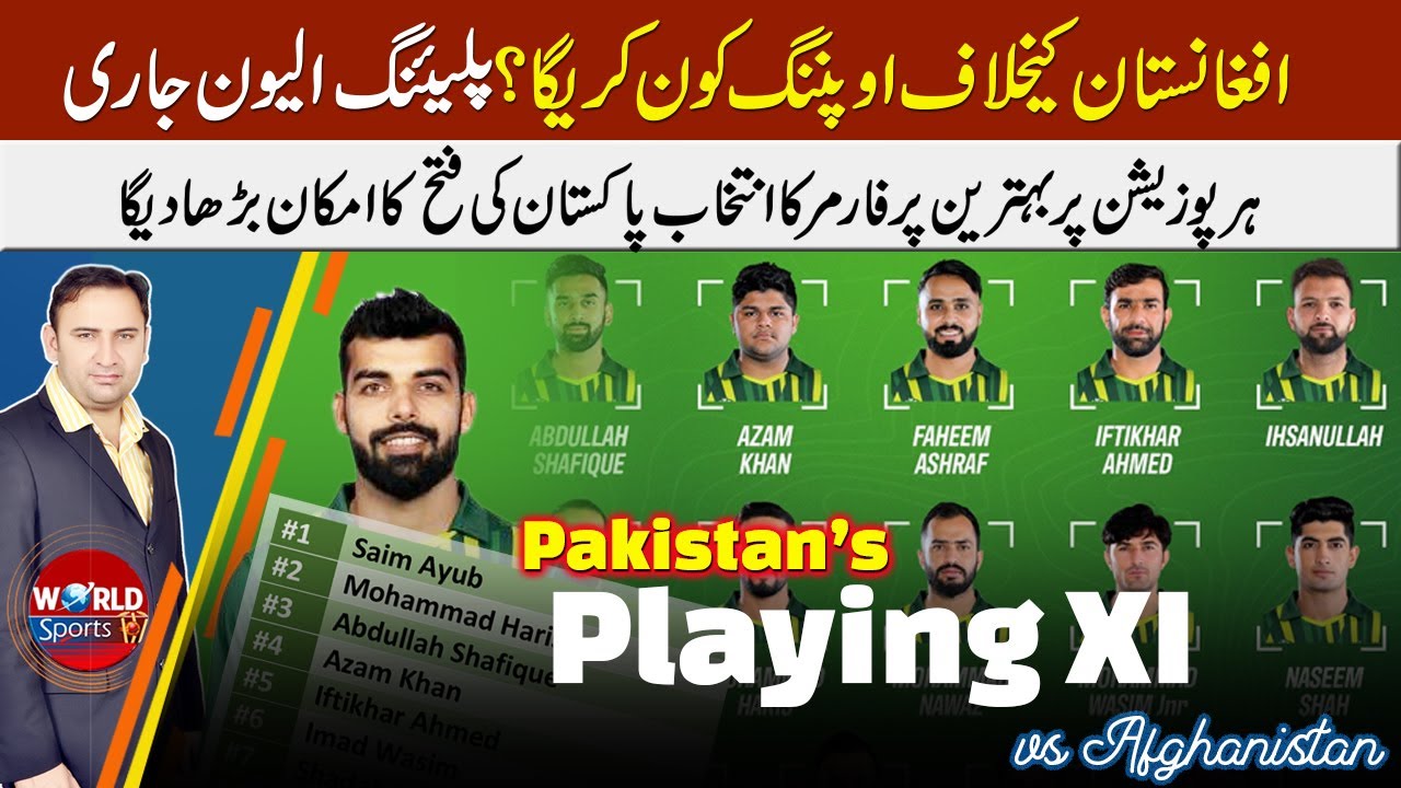 Pakistan playing XI vs Afghanistan | Best PAK opening pair & batting order | PAK vs AFG 2023