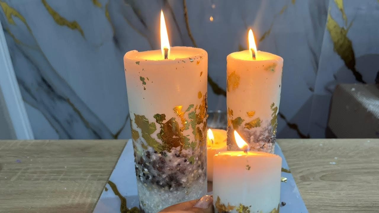 SIN RESINA! Vela con granito o piedritas