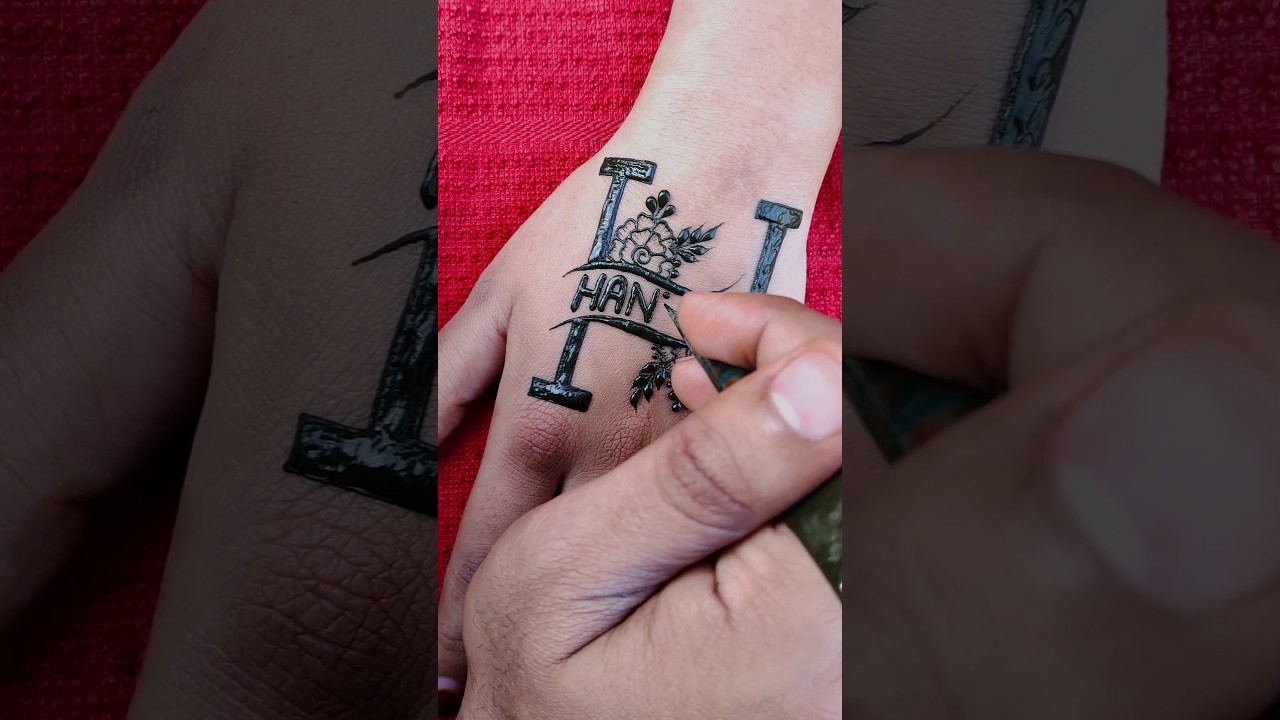 H letter mehndi design|| alphabet in mehndi design henna tattoo