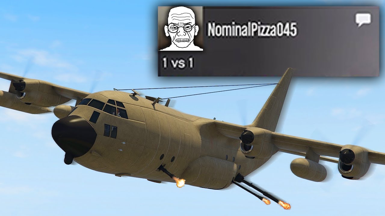 Trolling Tryhards Until They Rage Quit With The AC-130 Plane (GTA Online)