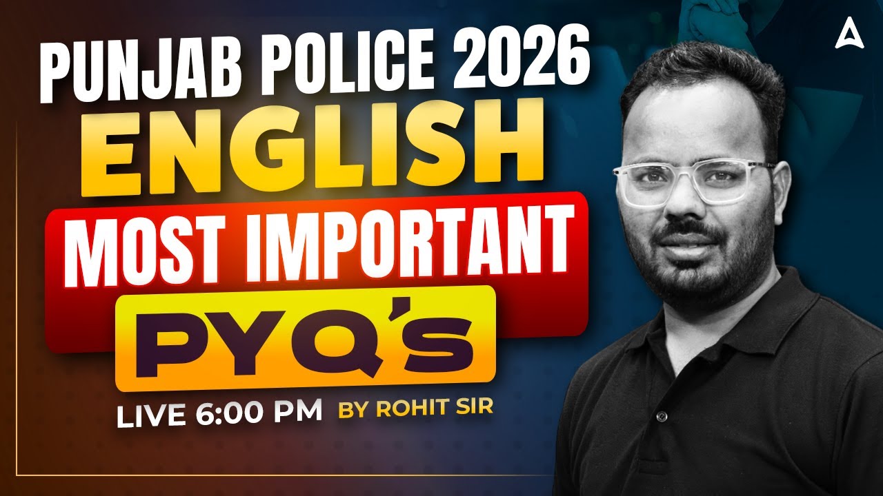 PUNJAB POLICE 2026 ENGLISH MOST IMPORTANT QUESTION PYQs BY Rohit Sir
