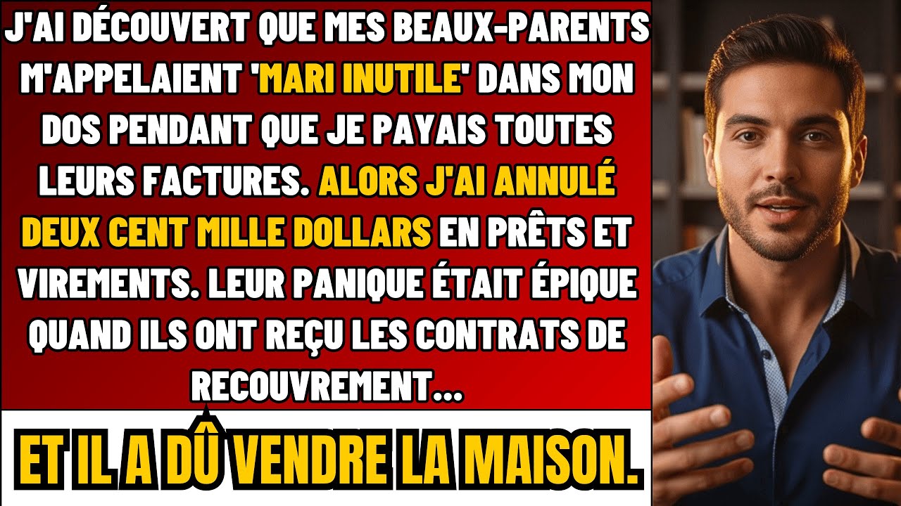 Mes Beaux-Parents M'ont Dit 'MARI INUTILE', donc tout annulé et pris l'argent.. Leur Panique? EPIC.