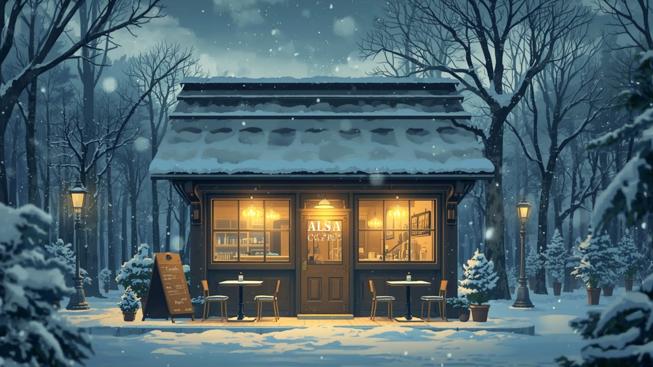 Cozy Winter Outdoor Coffee Jazz ❄️☕ Smooth Jazz Background Music for Studying & Calm Work