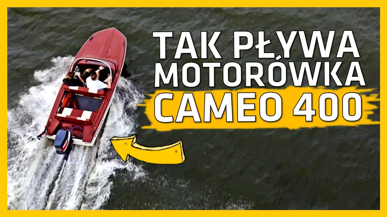PŁYWAMY CAMEO Z SILNIKIEM YAMAHA 40KM PO JEZIORSKU Z DRONEM W POWIETRZU!
