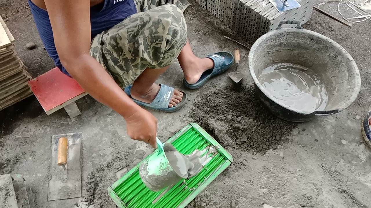 Mencetak batu alam tehnik Bantingan,