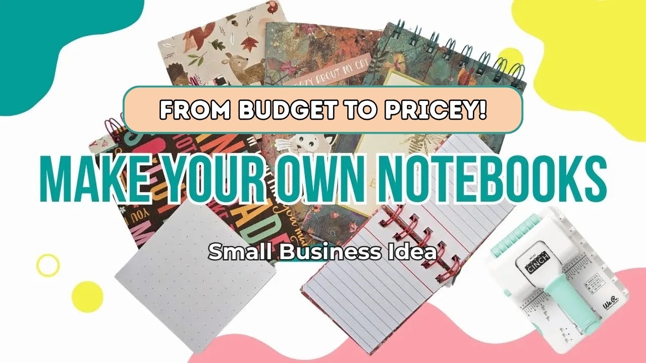 5 Ways to make notebooks, including budget options! Plus Mini Cinch tutorial.