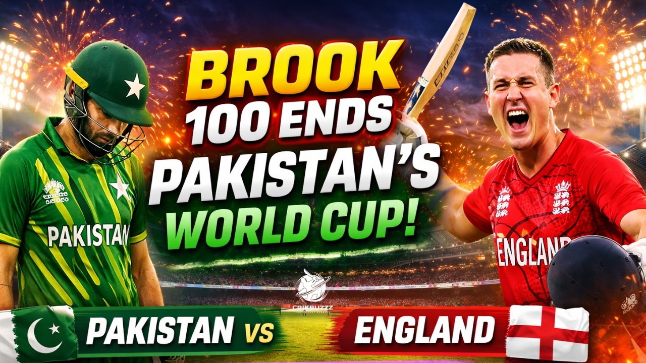 🔴 Brook 100 ENDS Pakistan's World Cup | Pakistan vs England | T20 World Cup 2026 #cricket #live #yt 