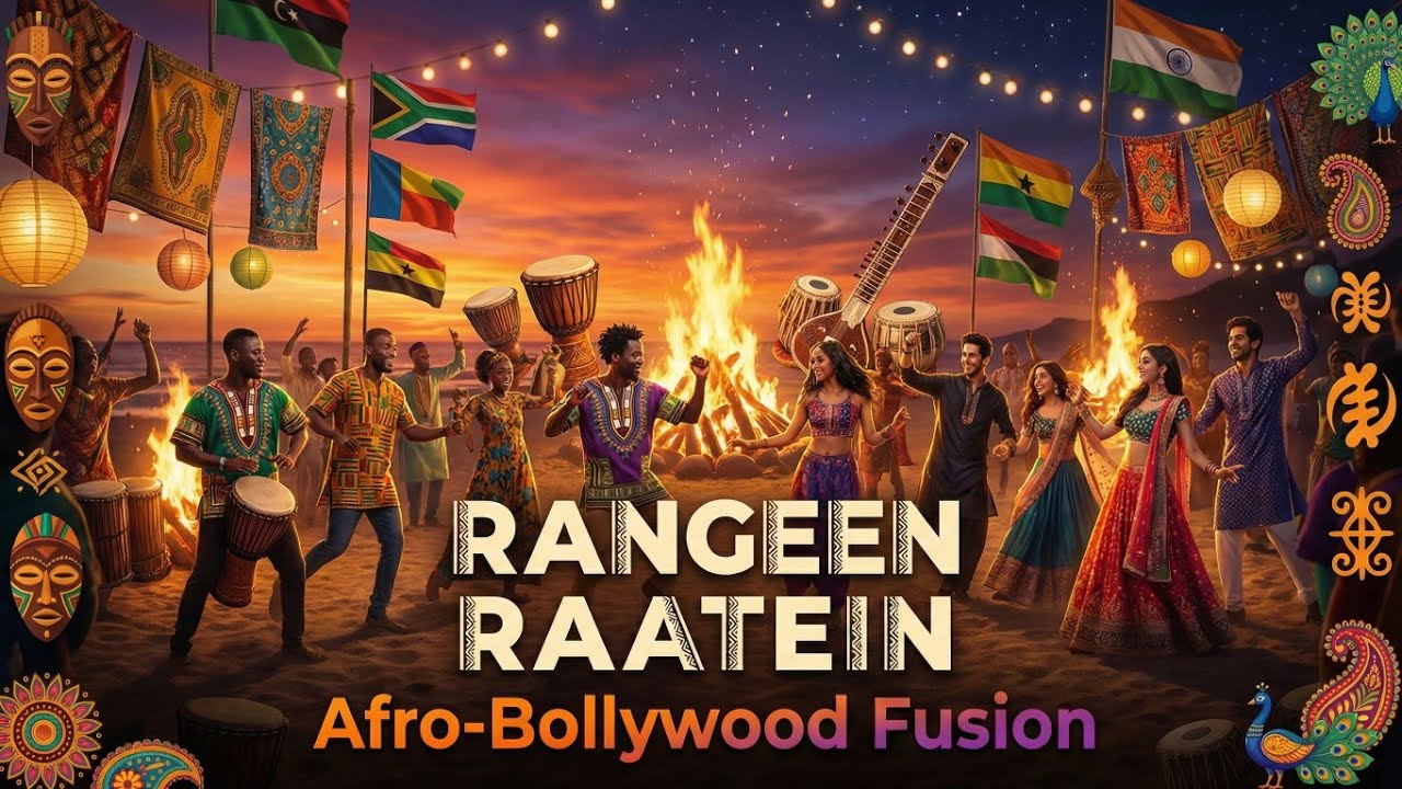 Rangeen Raatein 🌍 | Afro-Bollywood Fusion | Global Party Anthem | Hinglish Song | Glad Music