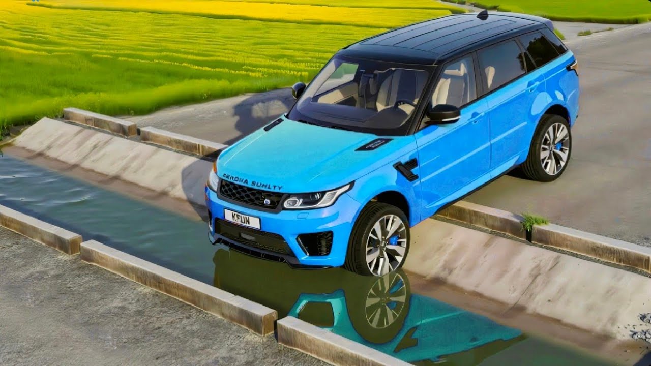 Cars vs Street Gutter EXTREME Challenge #6 in BeamNG Drive - BeamNG Crown - Mobil vs Gutter