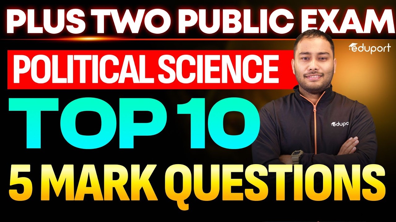 Plus Two Political Science | Top 10 5 Mark Questions | Eduport  Plus Two