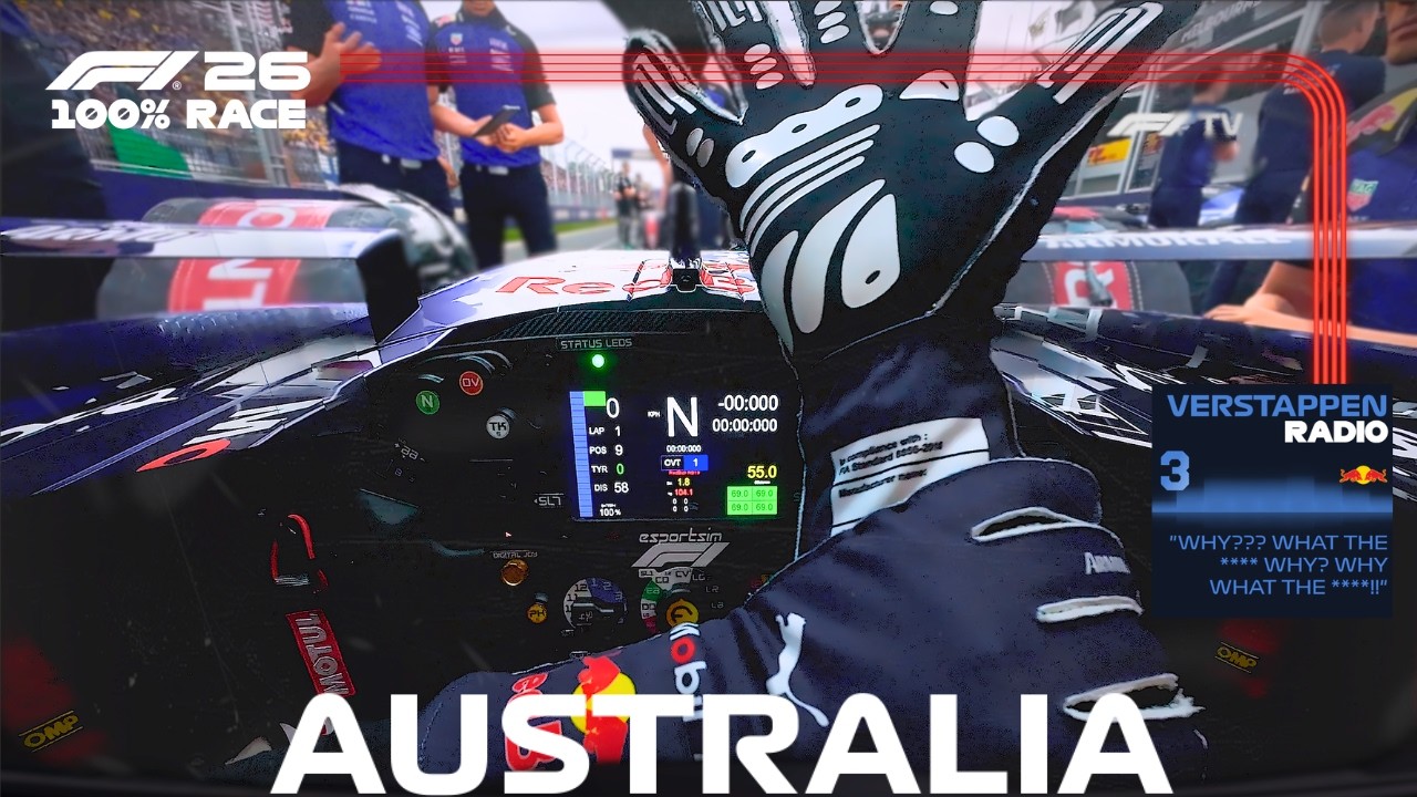 ULTRA REALISTIC F1 2026 - Max Verstappen Red Bull Australia GP 100% Race