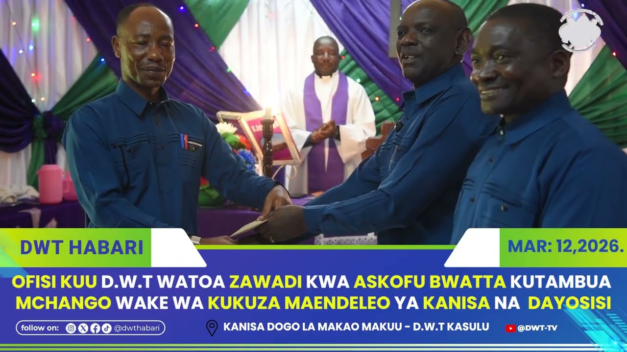 ASKOFU BWATTA APEWA ZAWADI KWA KUCHOCHEA NA KUKUZA MAENDELEO YA KANISA, DAYOSISI NA MTU MMOJA MMOJA.