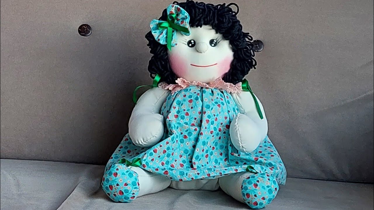 BONECA DE FUXICO / SEM MÁQUINA DE COSTURA /NO POTE DE CREME DE CABELO