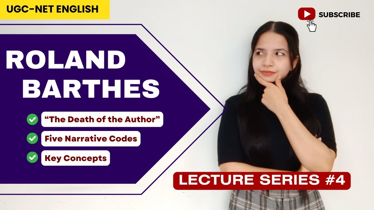 Roland Barthes EXPLAINED | Key Concepts | PYQs | UGC NET English Lecture Series #4