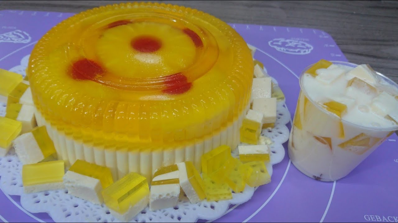 Gelatina de piña colada encapsulada
