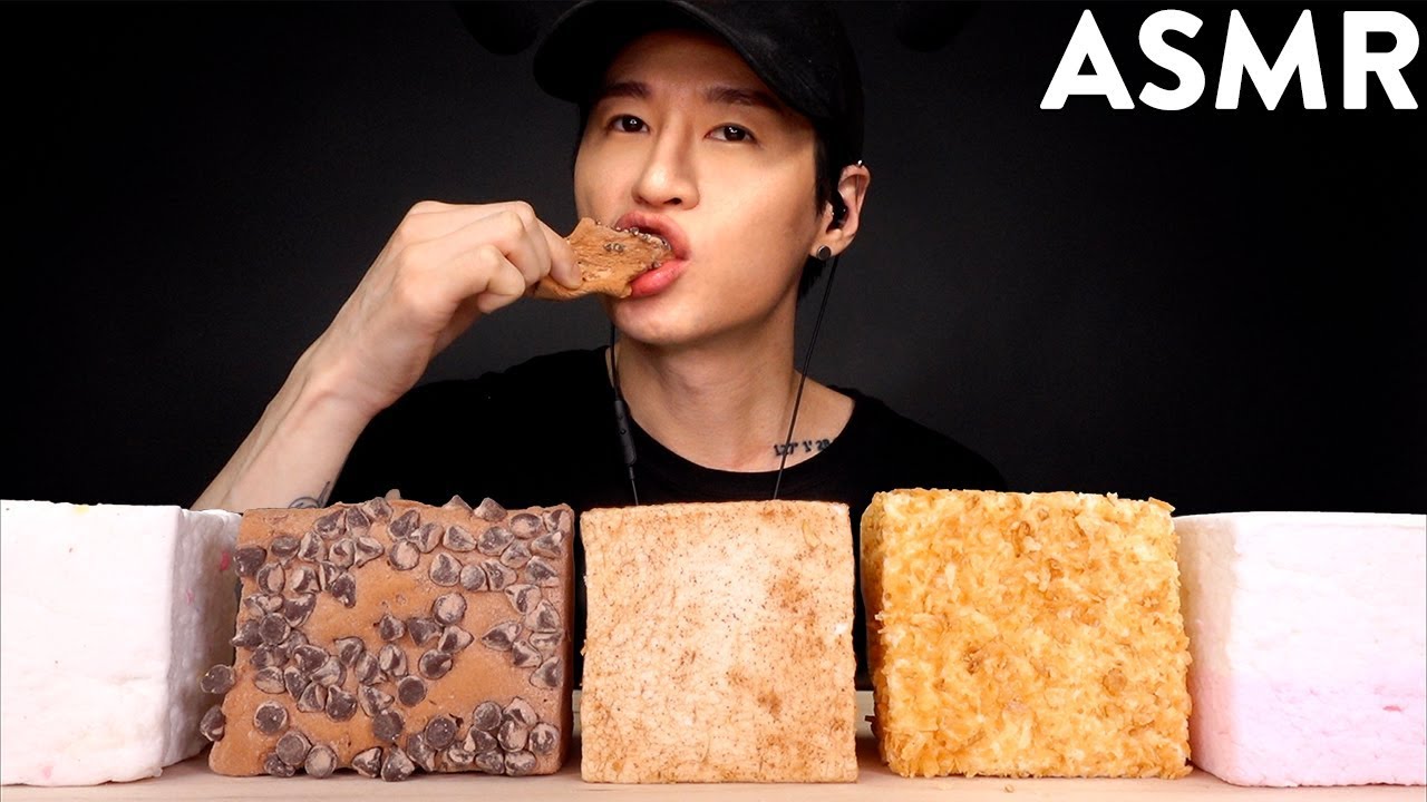 ASMR GOURMET MARSHMALLOWS MUKBANG (No Talking) UNBOXING & EATING SOUNDS | Zach Choi ASMR