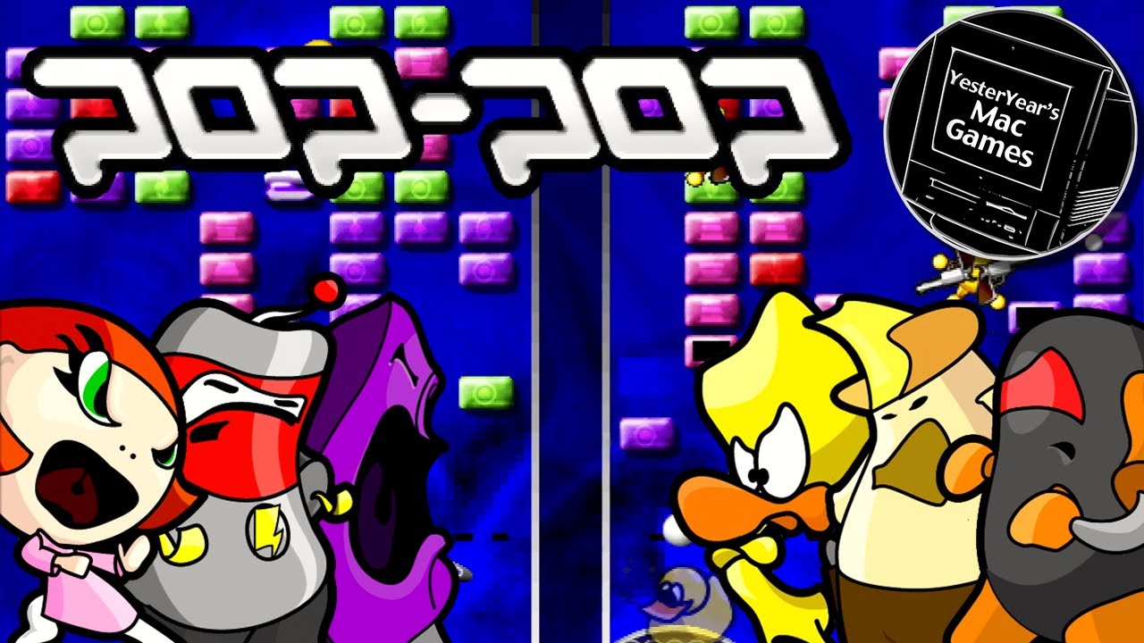 pop-pop - Breakout with a Competitive Twist from Ambrosia for Classic Macintosh