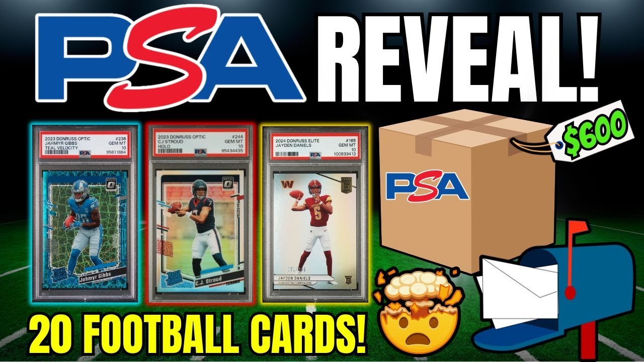 I Submitted 20 Football Cards to PSA!🏈The PSA Grading Results Are In!🤯