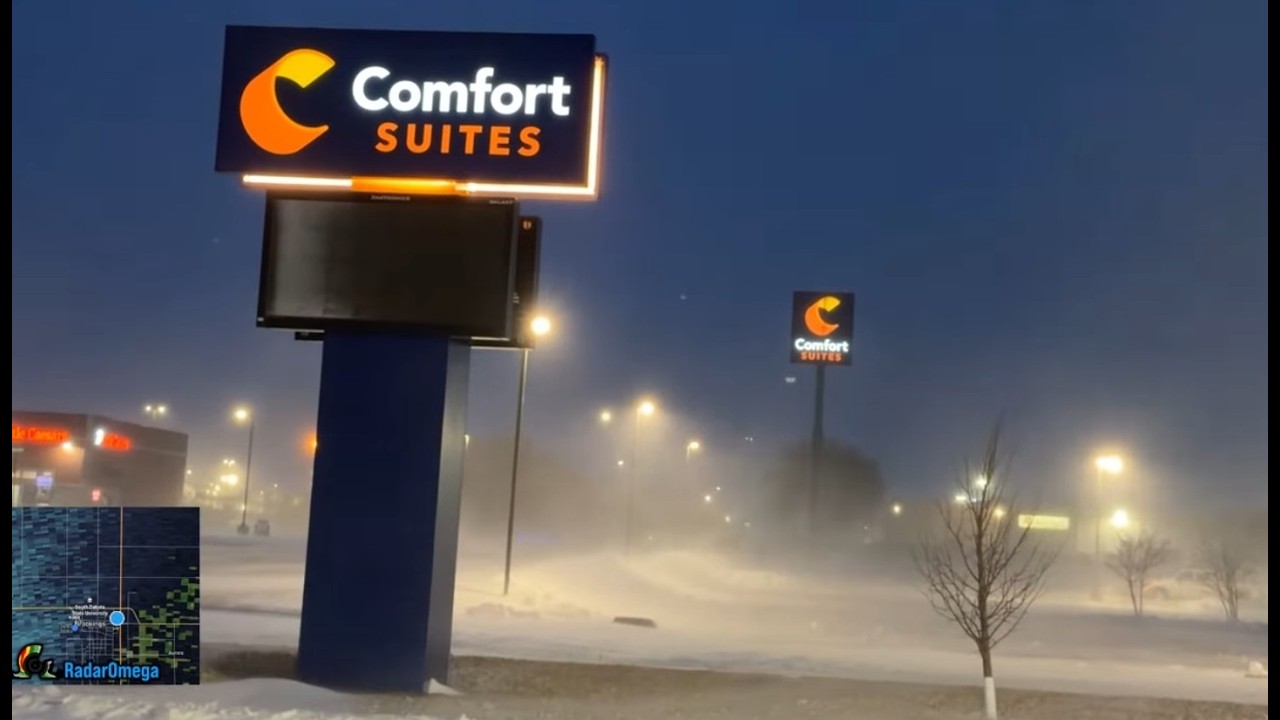 LIVE Storm Chaser - Major Blizzard Brookings South Dakota