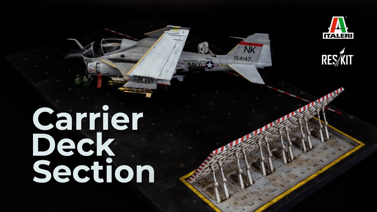 Italeri Aircraft Carrier Deck Sections with Reskit Crew. 1:72 scale