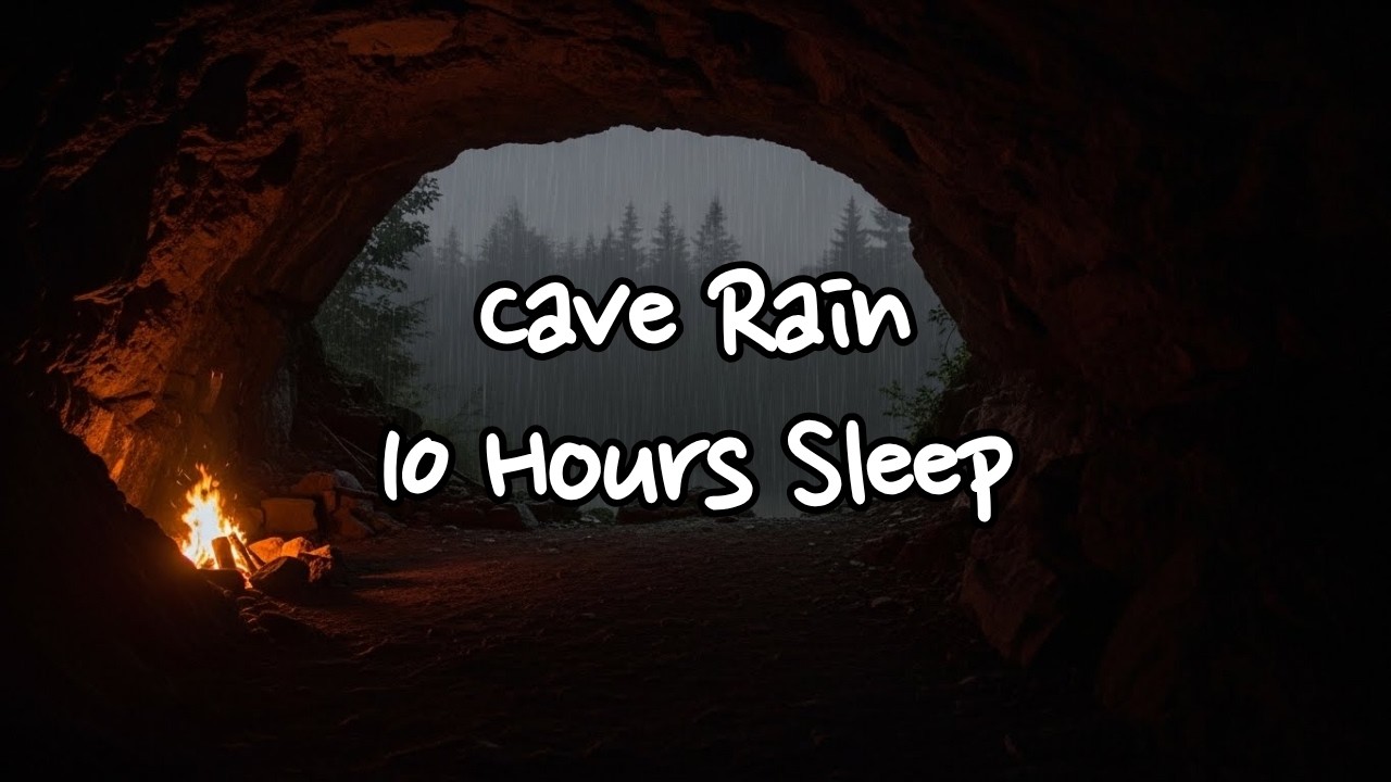 🌧 Cave Rain Sounds (10 Hours) | Deep Sleep Rain Only, No Thunder