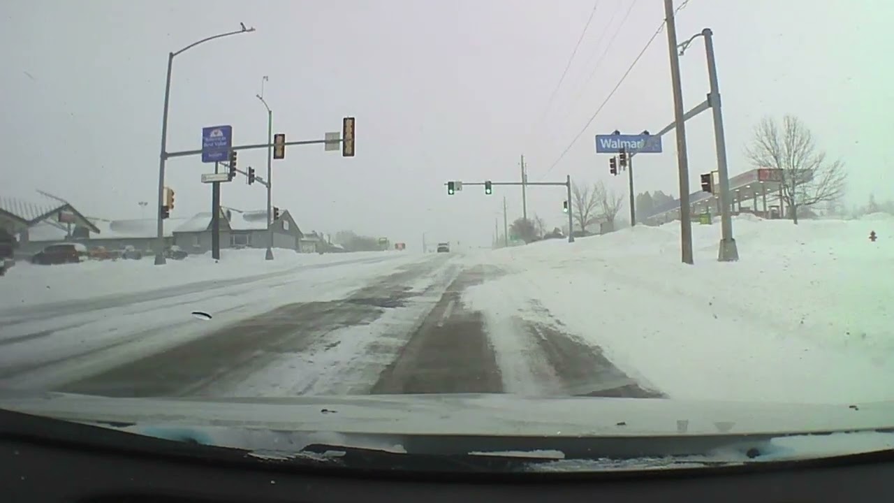 Blizzard 2024 - Drive through Atlantic Iowa - January 12 2024